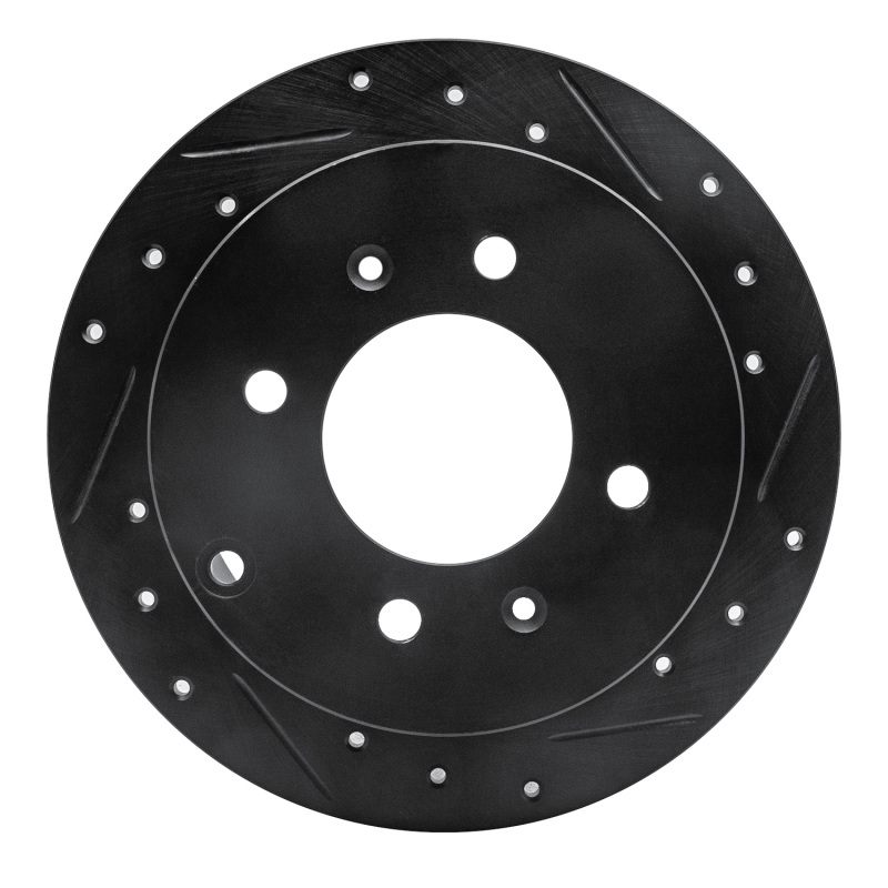 Hyundai Sonata Brake Rotor (1) - Rear Right - R1 Concepts - Drilled & Slotted - Black - `99-`06